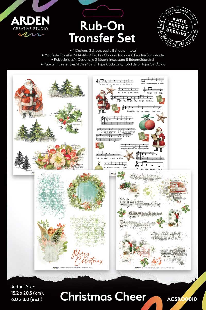 Arden Creative Studio Christmas Cheer Collection - Rub On Transfer Set [ACSRO0011]