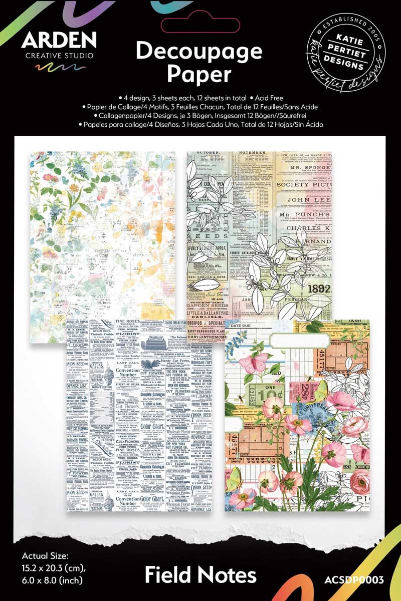 Arden Creative Studio Field Notes Collection - Decoupage Paper [ACSDP0003]