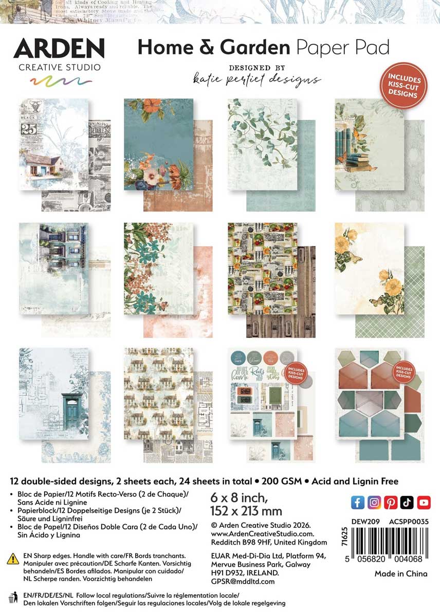Arden Creative Studio Home & Garden Collection - 6" x 8" Paper Pad [ACSPP0035]