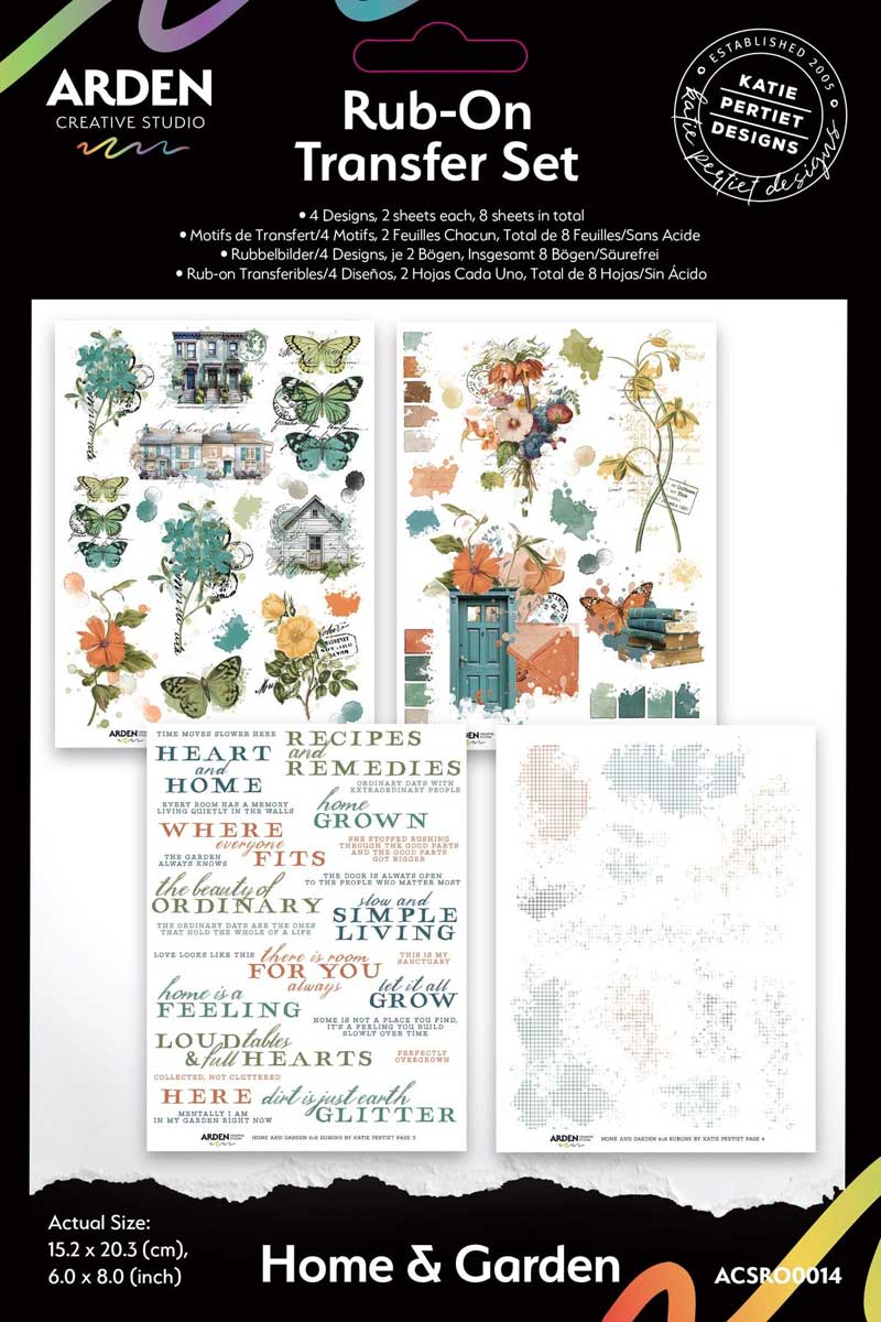 Arden Creative Studio Home & Garden Collection - Rub On Transfer Set [ACSRO0014]