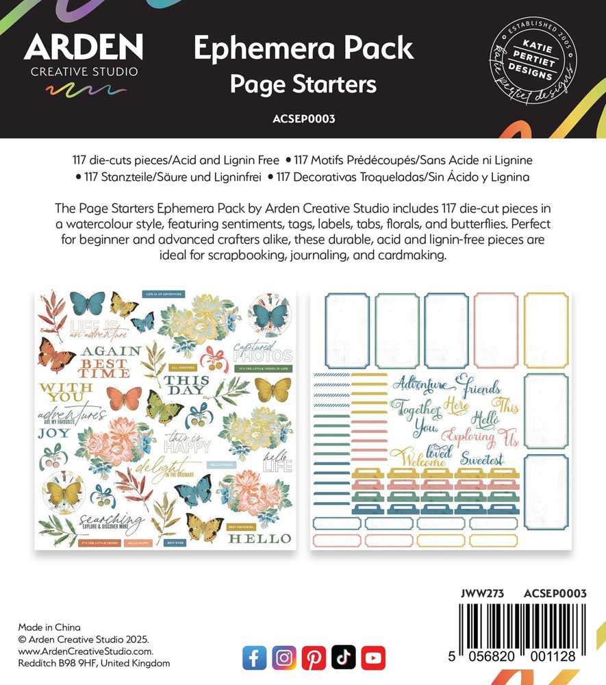 Arden Creative Studio Page Starters Collection - Ephemera Pack [ACSEP0003]