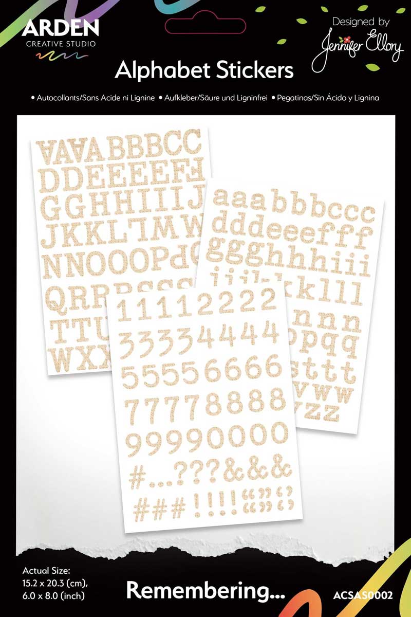 Arden Creative Studio Remembering Collection - Alphabet Stickers [ACSA0002]