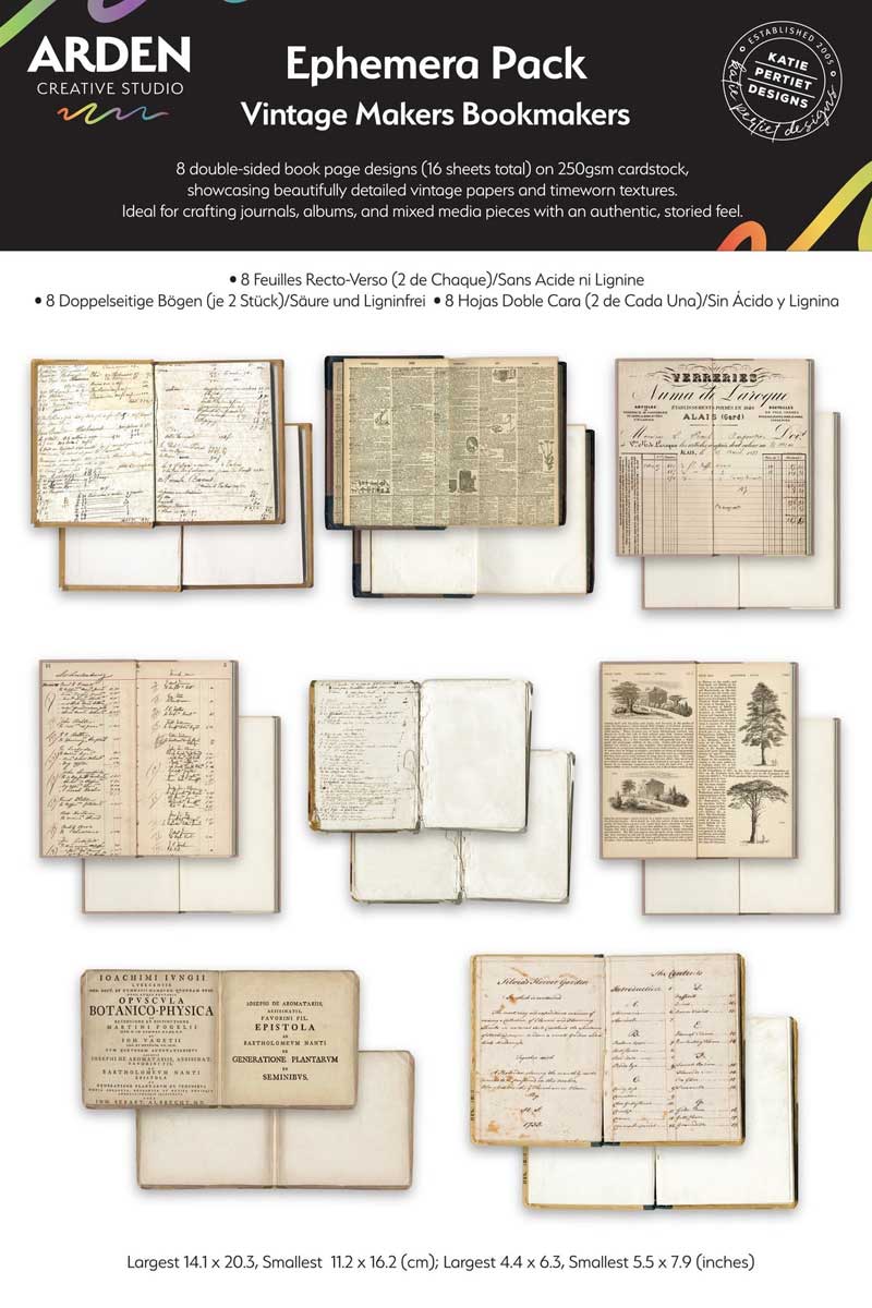 Arden Creative Studio Vintage Makers Bookmakers Ephemera Pack [ACSEP0013]