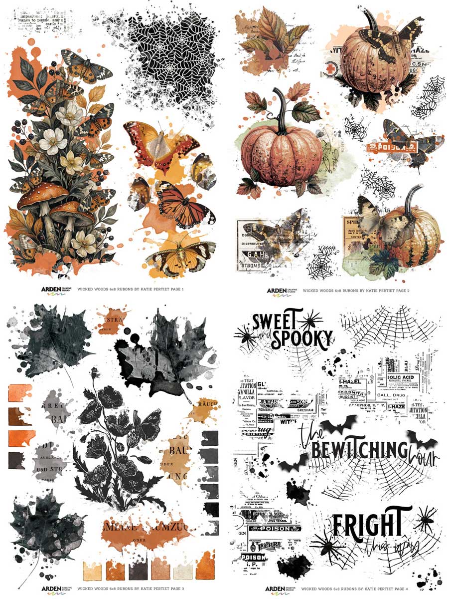 Arden Creative Studio Wicked Woods Collection - Rub On Transfer Set [ACSRO0012] - Image 2