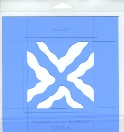 Cedar Canyon Block Stencils - Wavy Squares [CCT710] - Image 2