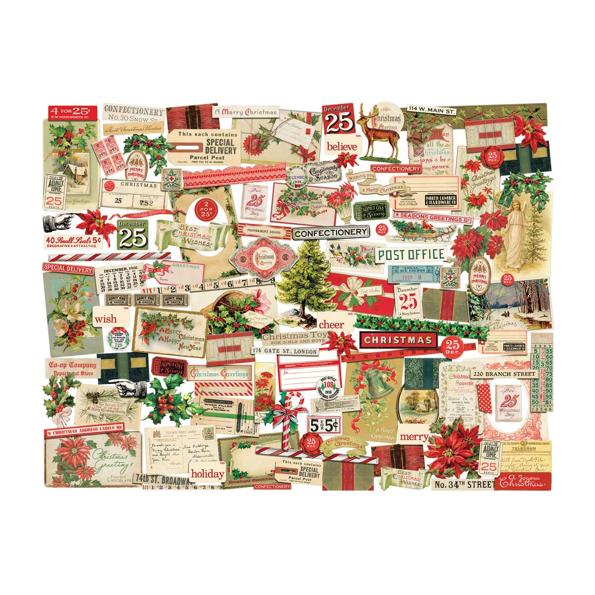 Christmas 2025 Idea-ology by Tim Holtz - [TH94447] Ephemera Pack - Image 2