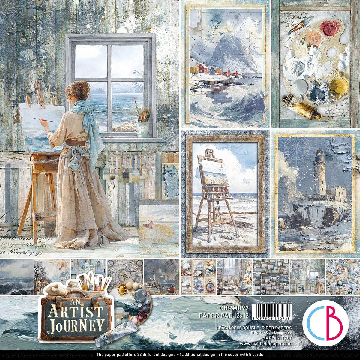 Ciao Bella 12" x 12" Creative Pad - An Artist Journey [CBPM092]