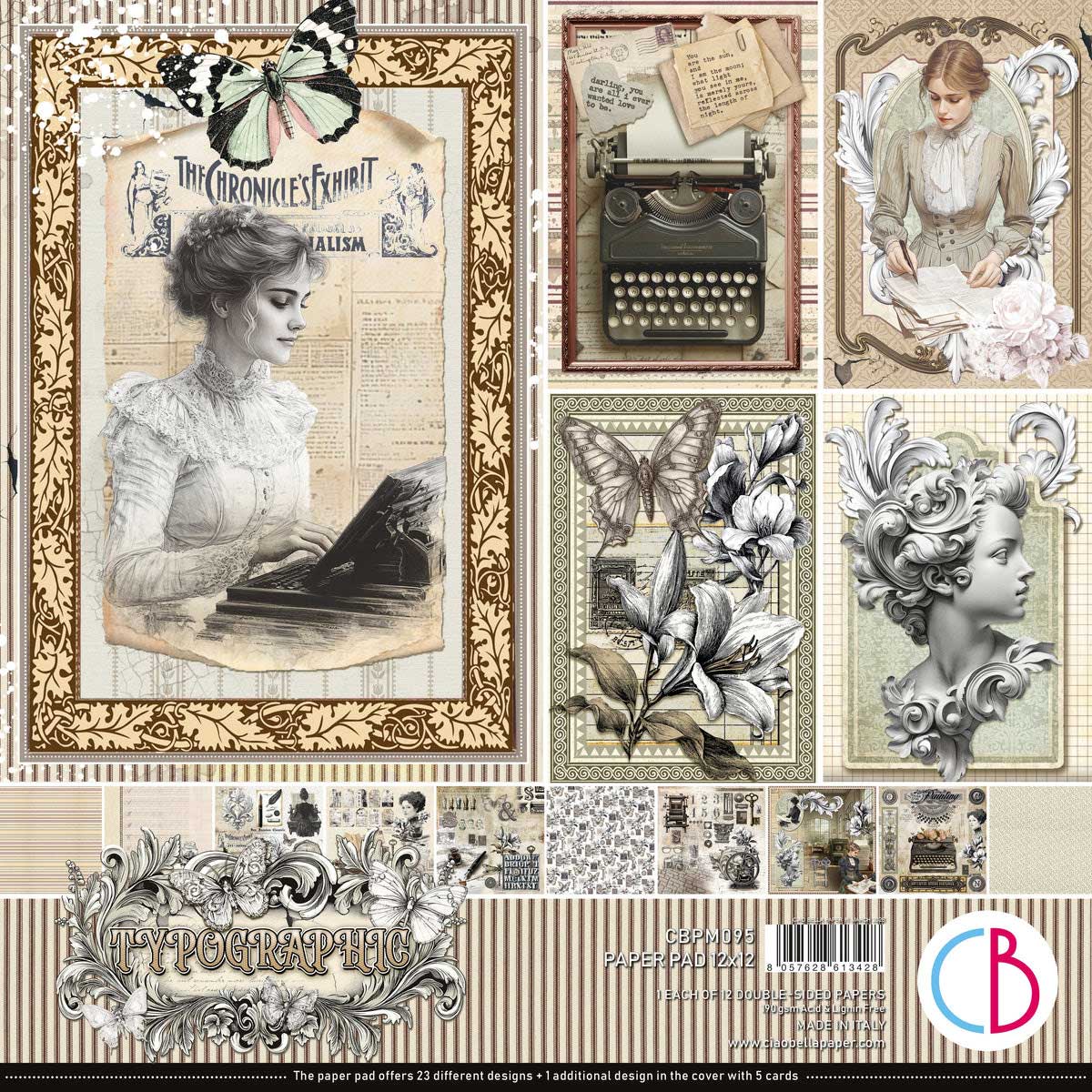 Ciao Bella 12" x 12" Creative Pad - Typographic [CBPM095]