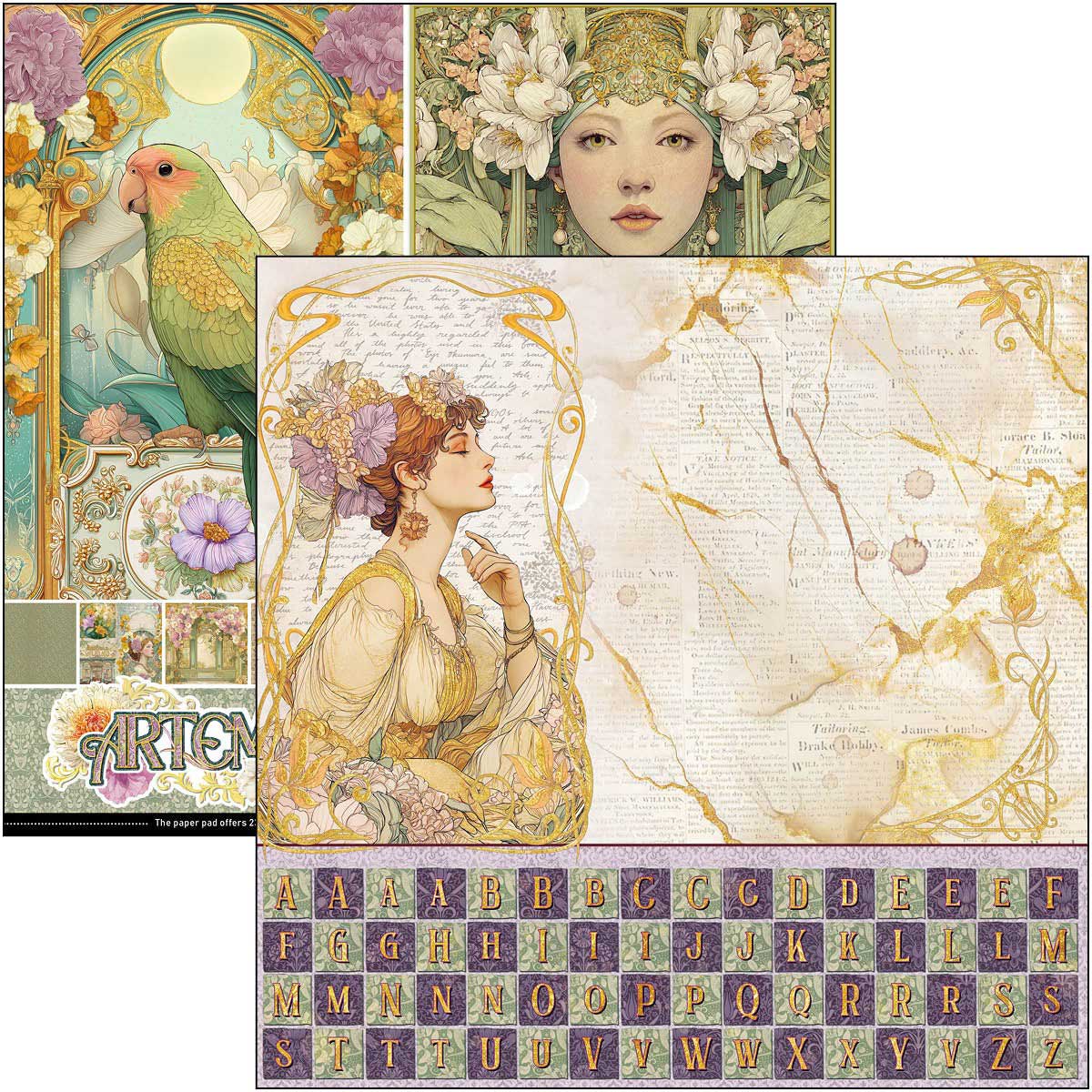 Ciao Bella 12" x 12" Patterns Pad - Artemis [CBT094] - Image 2