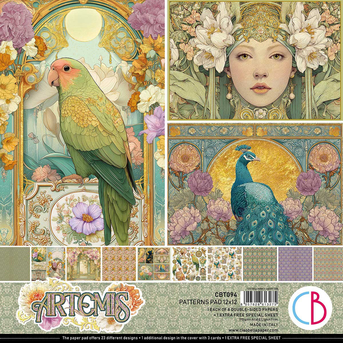Ciao Bella 12" x 12" Patterns Pad - Artemis [CBT094]