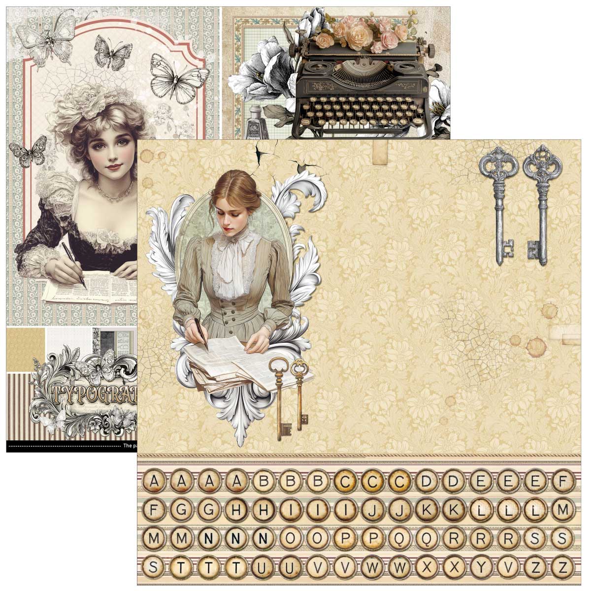 Ciao Bella 12" x 12" Patterns Pad - Typographic [CBT095] - Image 2