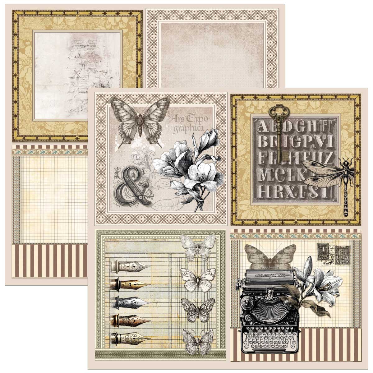 Ciao Bella 12" x 12" Patterns Pad - Typographic [CBT095] - Image 5