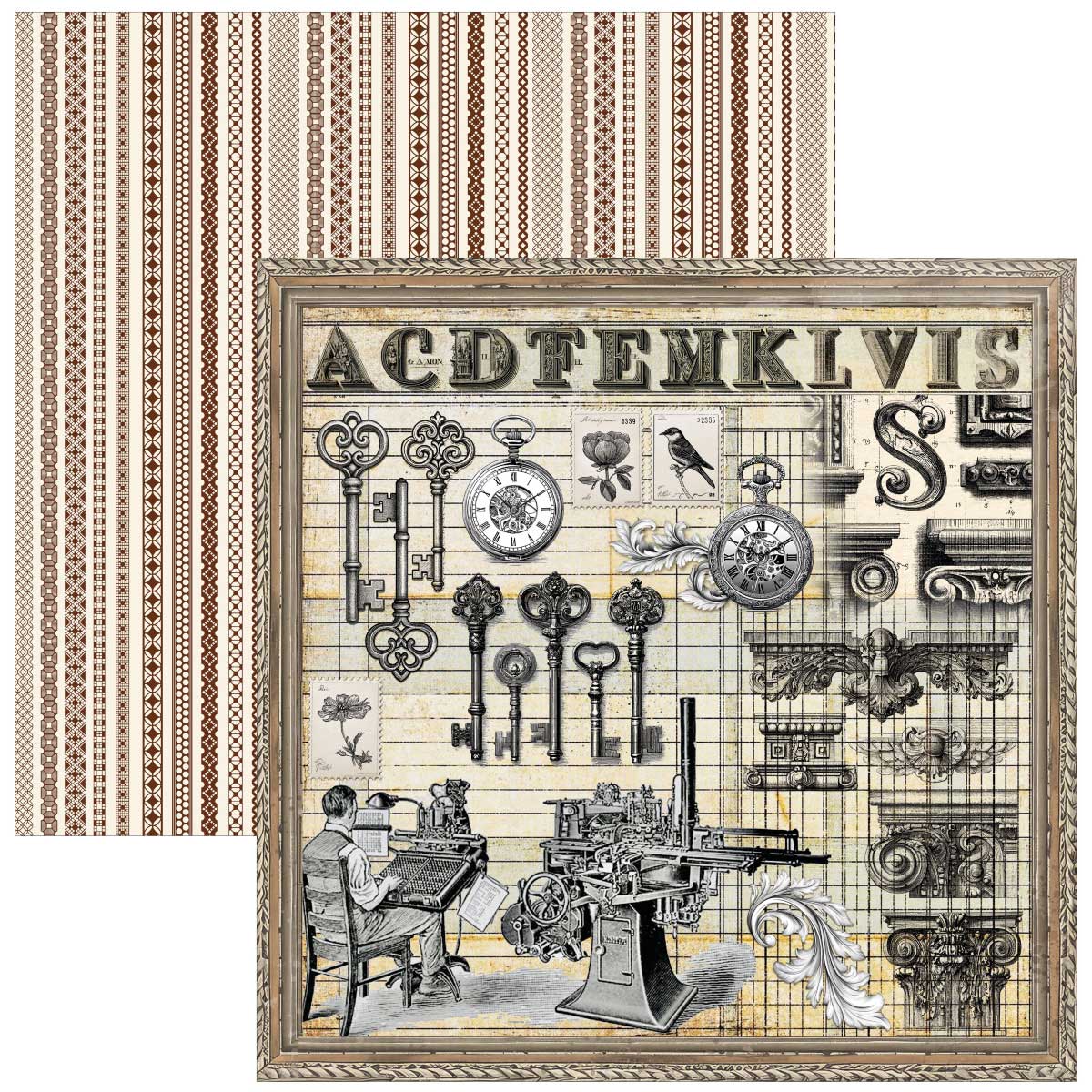 Ciao Bella 12" x 12" Patterns Pad - Typographic [CBT095] - Image 7