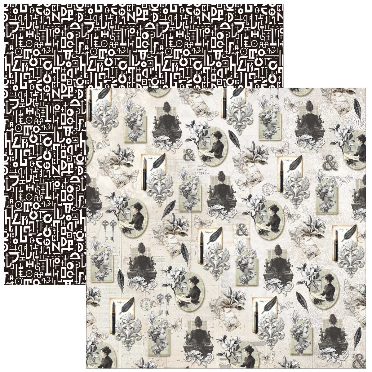 Ciao Bella 12" x 12" Patterns Pad - Typographic [CBT095] - Image 8