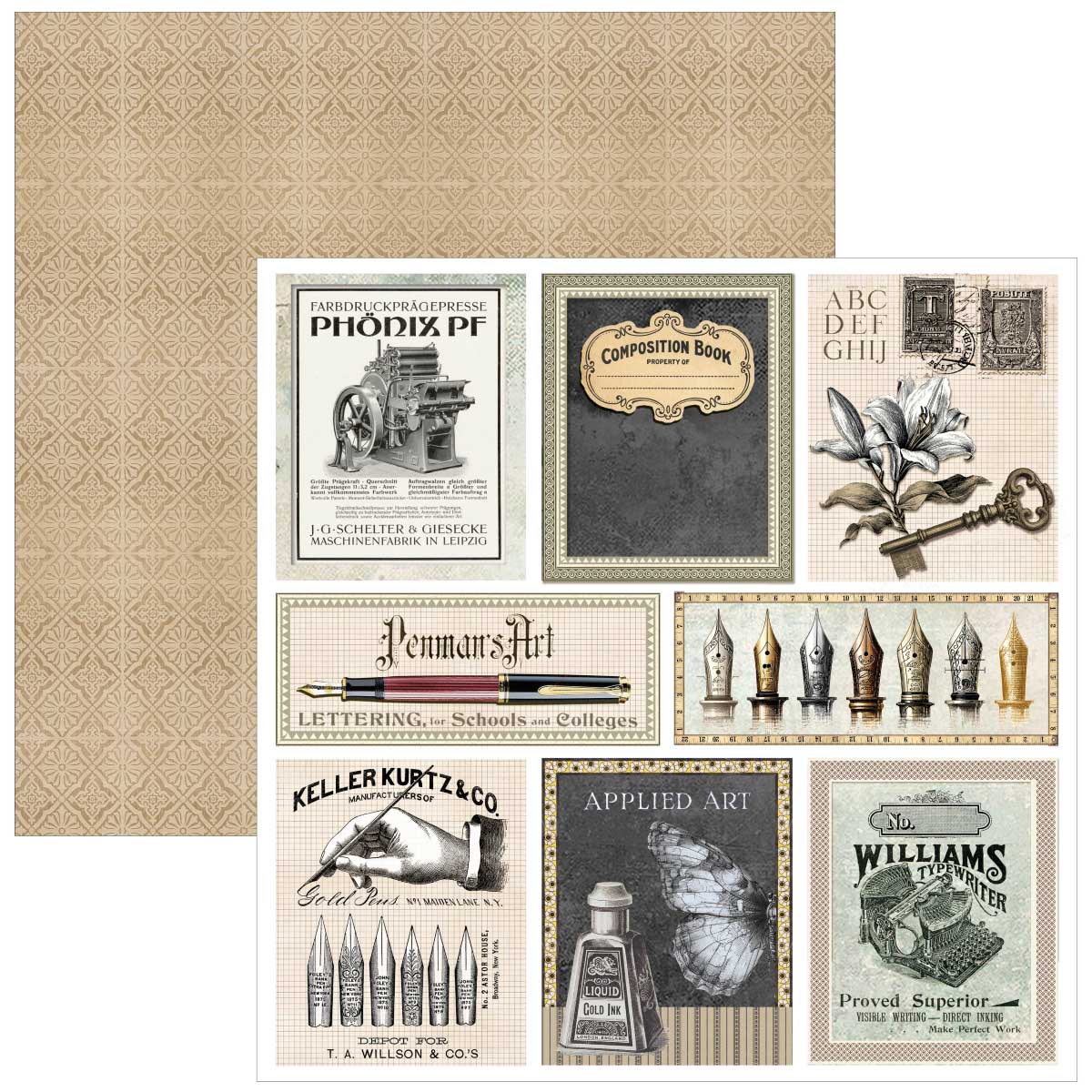 Ciao Bella 12" x 12" Patterns Pad - Typographic [CBT095] - Image 9