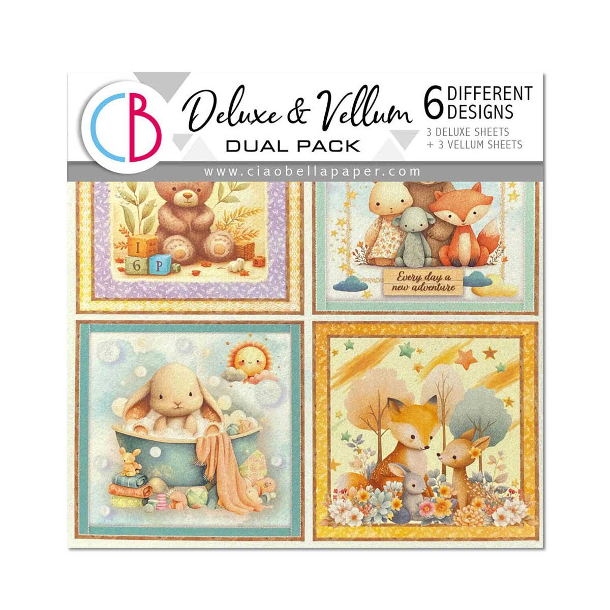 Ciao Bella 6" x 6" Deluxe & Vellum Dual Pack - Lunibloom [CBXQ006]
