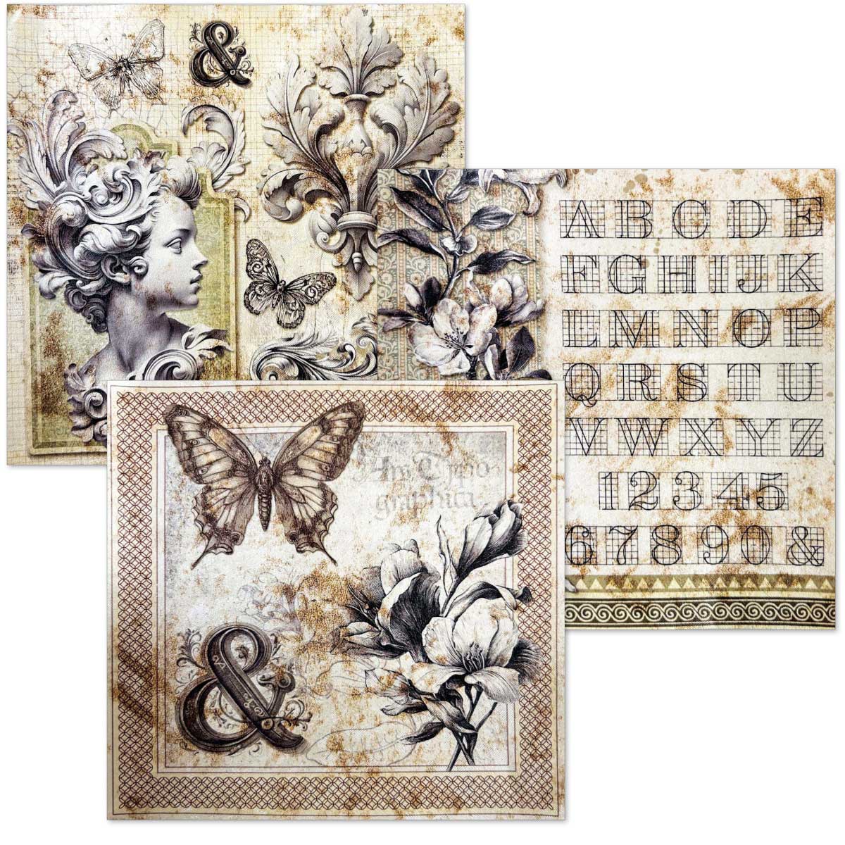 Ciao Bella 6" x 6" Deluxe & Vellum Dual Pack - Typographic [CBXQ008] - Image 2