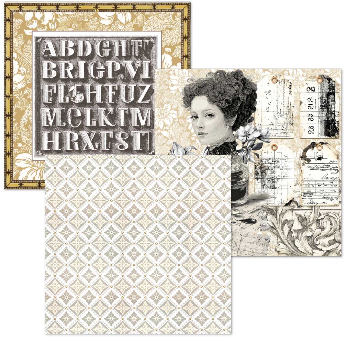 Ciao Bella 6" x 6" Deluxe & Vellum Dual Pack - Typographic [CBXQ008] - Image 3