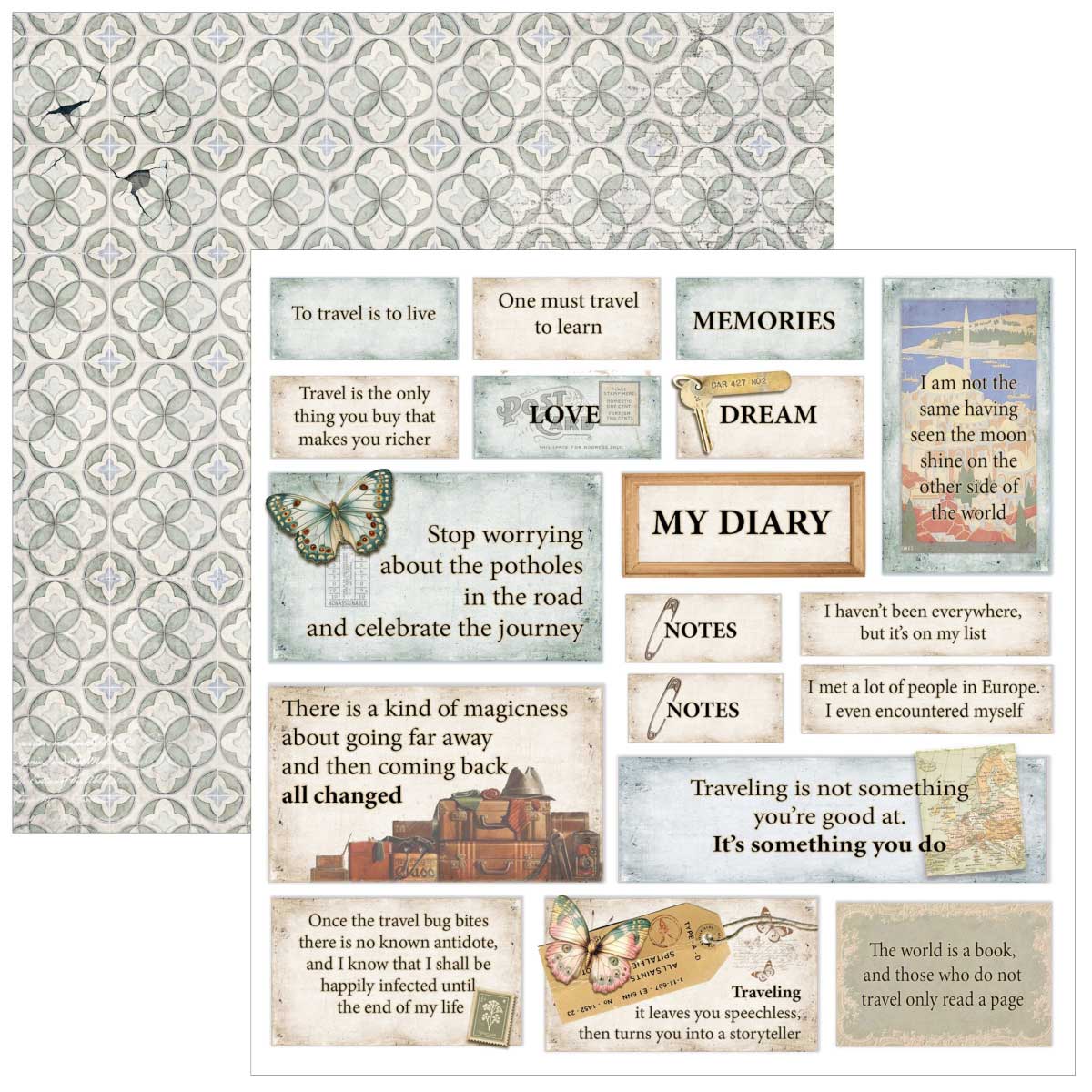 Ciao Bella 6" x 6" Fussy Cut Paper Pad - Eastern Journey [CBQE096] - Image 8