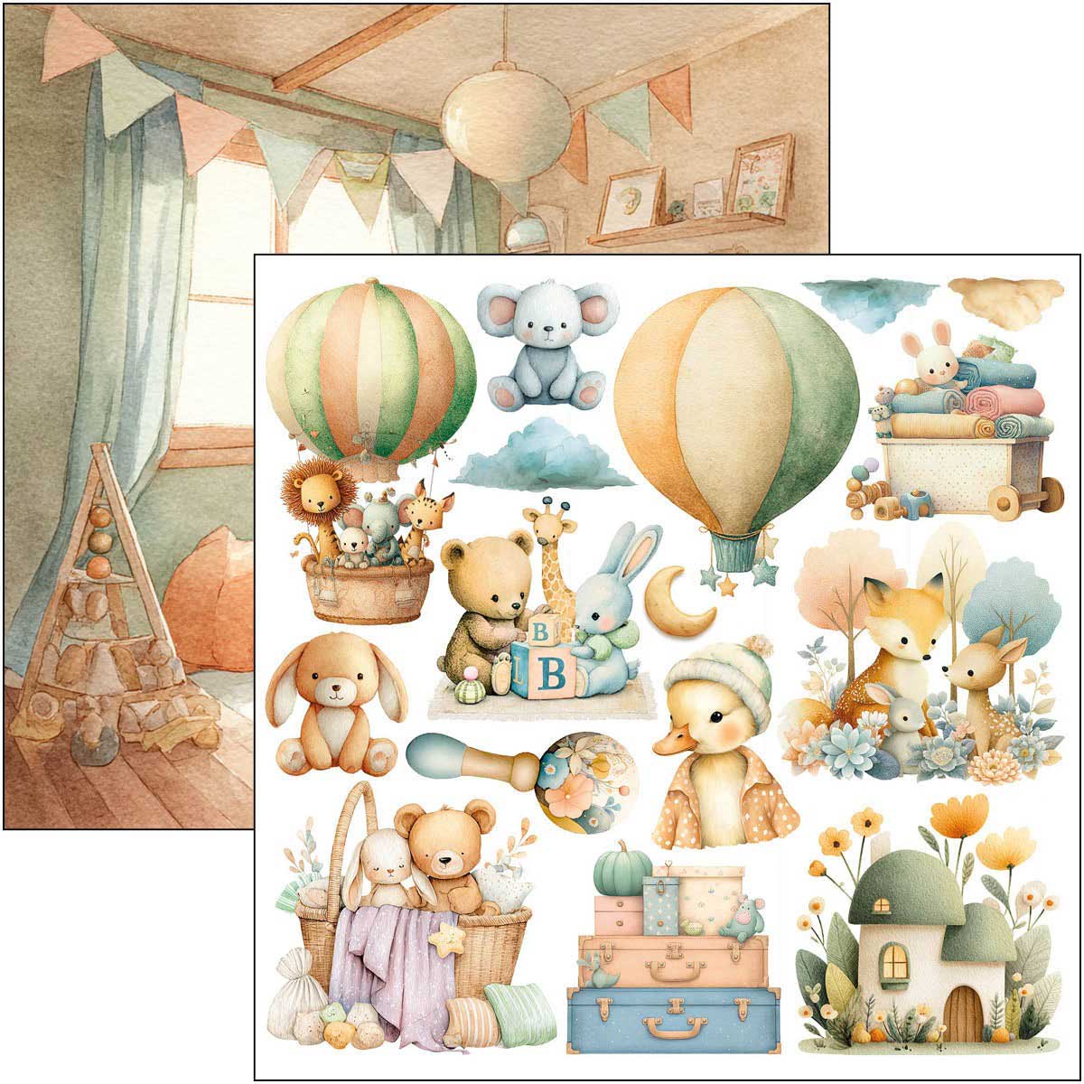 Ciao Bella 6" x 6" Fussy Cut Paper Pad - Lunibloom [CBQE093] - Image 2
