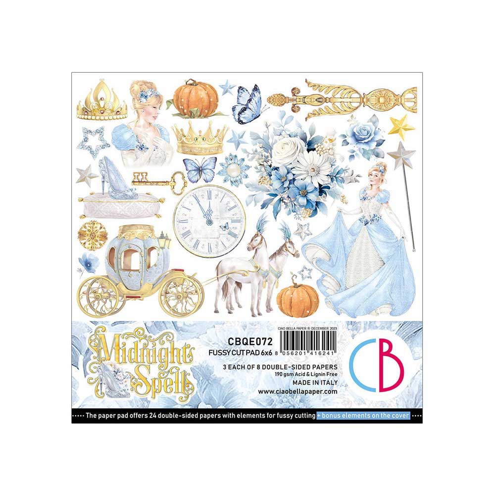 Ciao Bella 6" x 6" Fussy Cut Paper Pad - Midnight Spell [CBQE072]