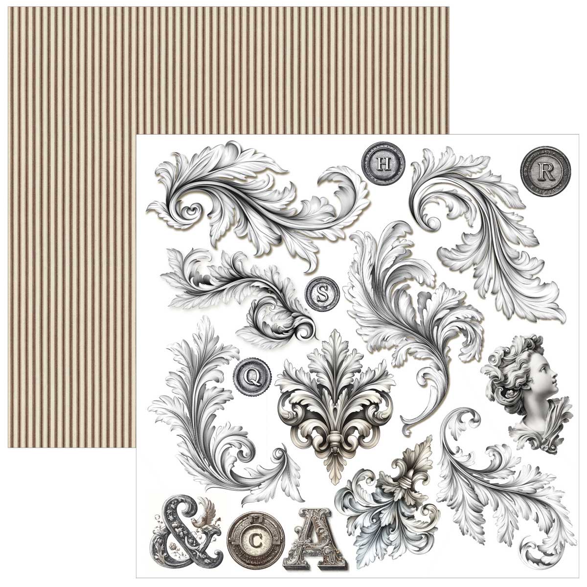 Ciao Bella 6" x 6" Fussy Cut Paper Pad - Typographic [CBQE095] - Image 5