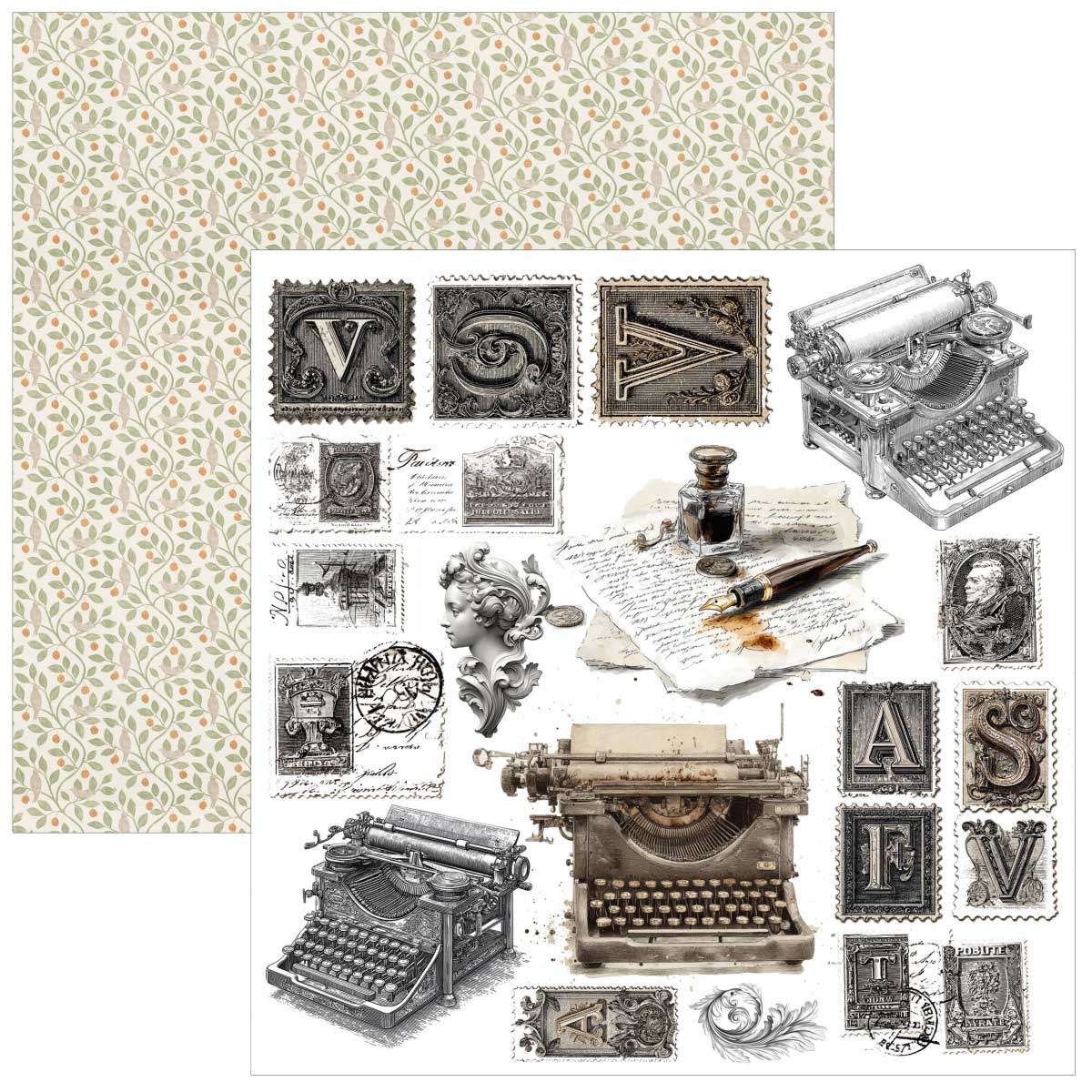 Ciao Bella 6" x 6" Fussy Cut Paper Pad - Typographic [CBQE095] - Image 8