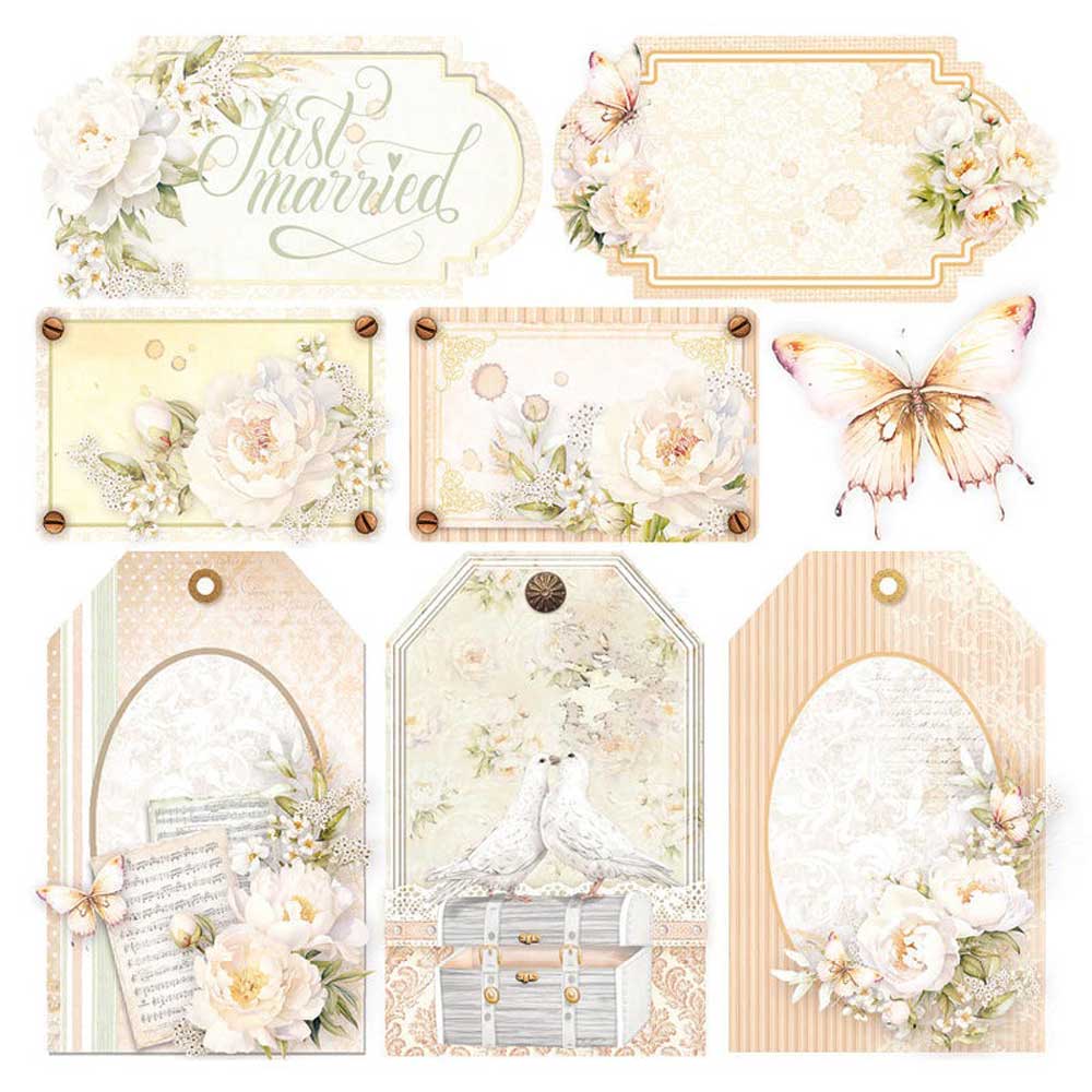 Ciao Bella 6" x 6" Fussy Cut Vellum Paper Pack - Always & Forever [CBVQ014] - Image 2