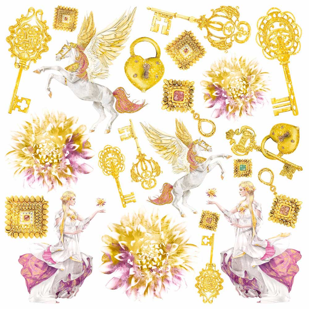 Ciao Bella 6" x 6" Fussy Cut Vellum Paper Pack - Ethereal [CBVQ012] - Image 6