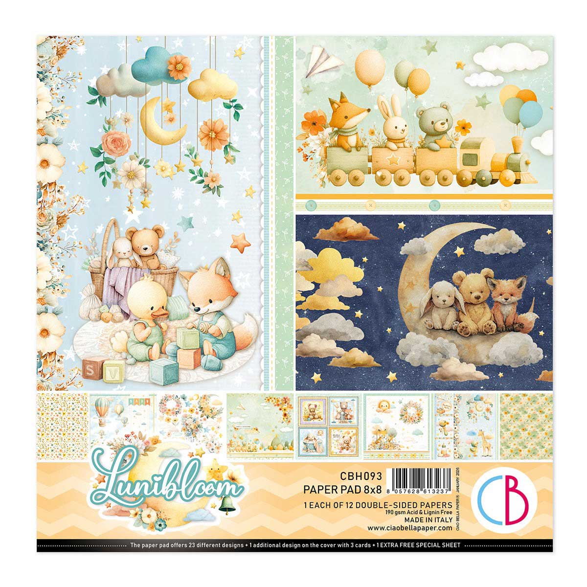 Ciao Bella 8 x 8" Creative Pad - Lunibloom [CBH093]