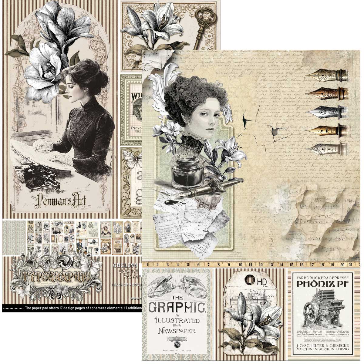 Ciao Bella A4 Creative Pad - Typographic [CBCL095] - Image 2