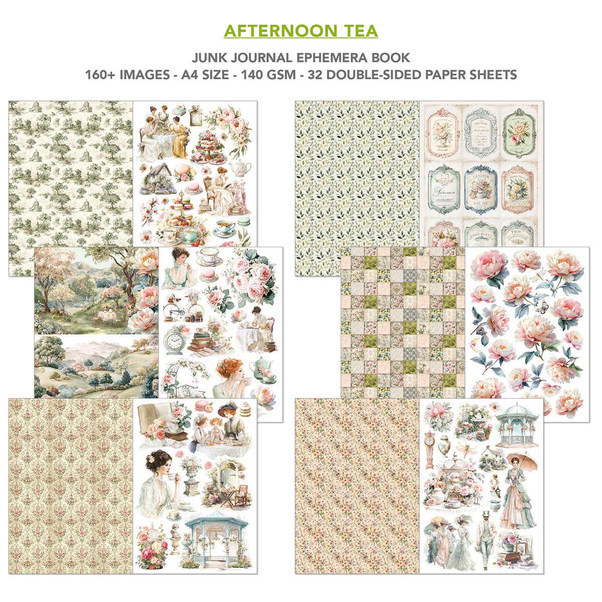 Ciao Bella A4 Junk Journal & Ephemera Book - Afternoon Tea [CBB020] - Image 3