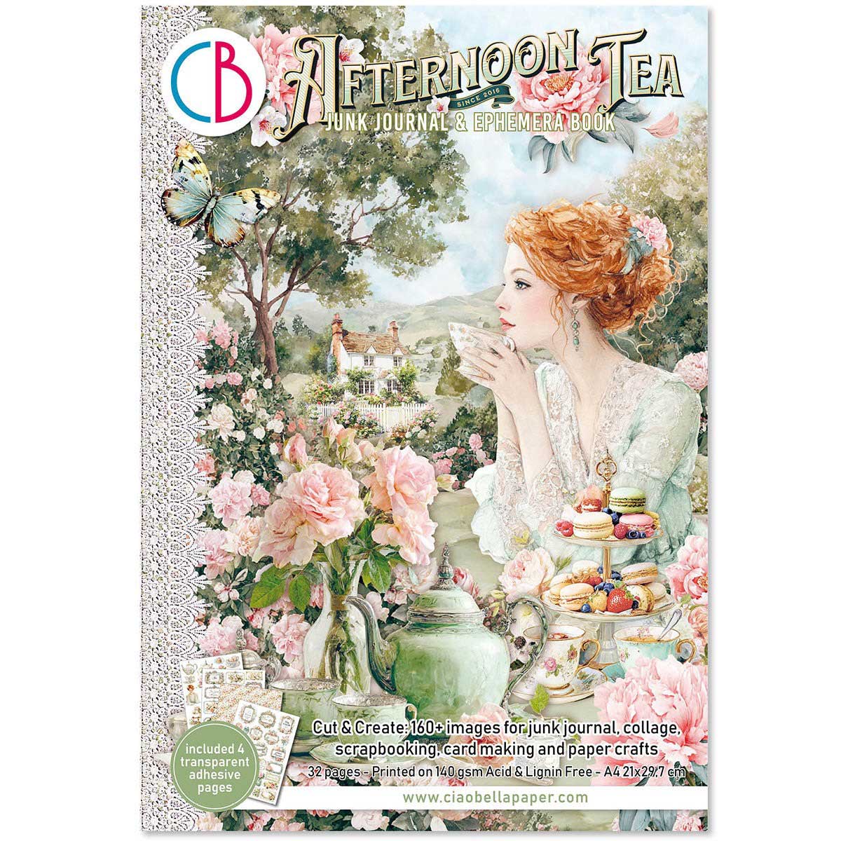 Ciao Bella A4 Junk Journal & Ephemera Book - Afternoon Tea [CBB020]