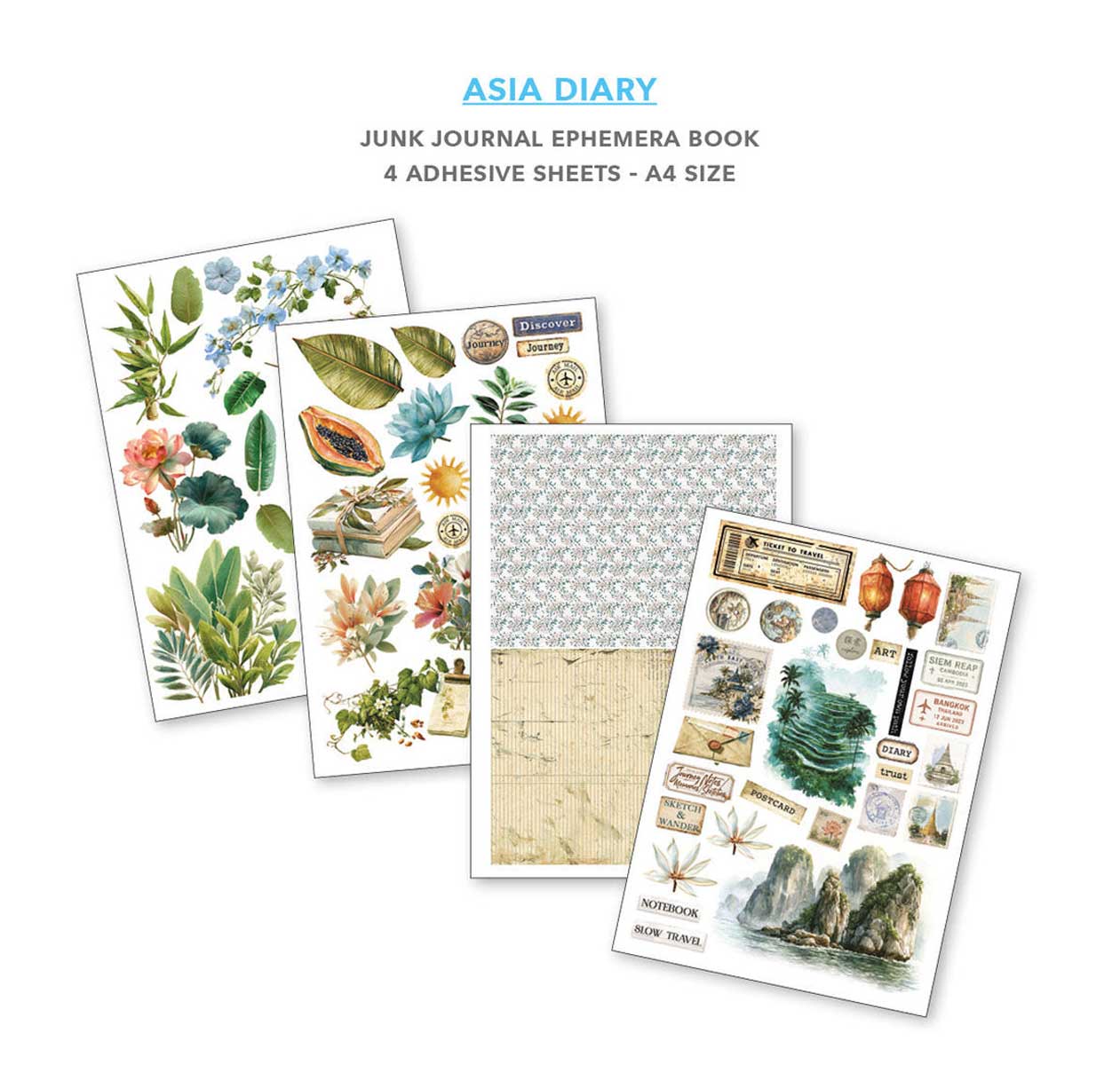 Ciao Bella A4 Junk Journal & Ephemera Book - Asia Diary [CBB028] - Image 5