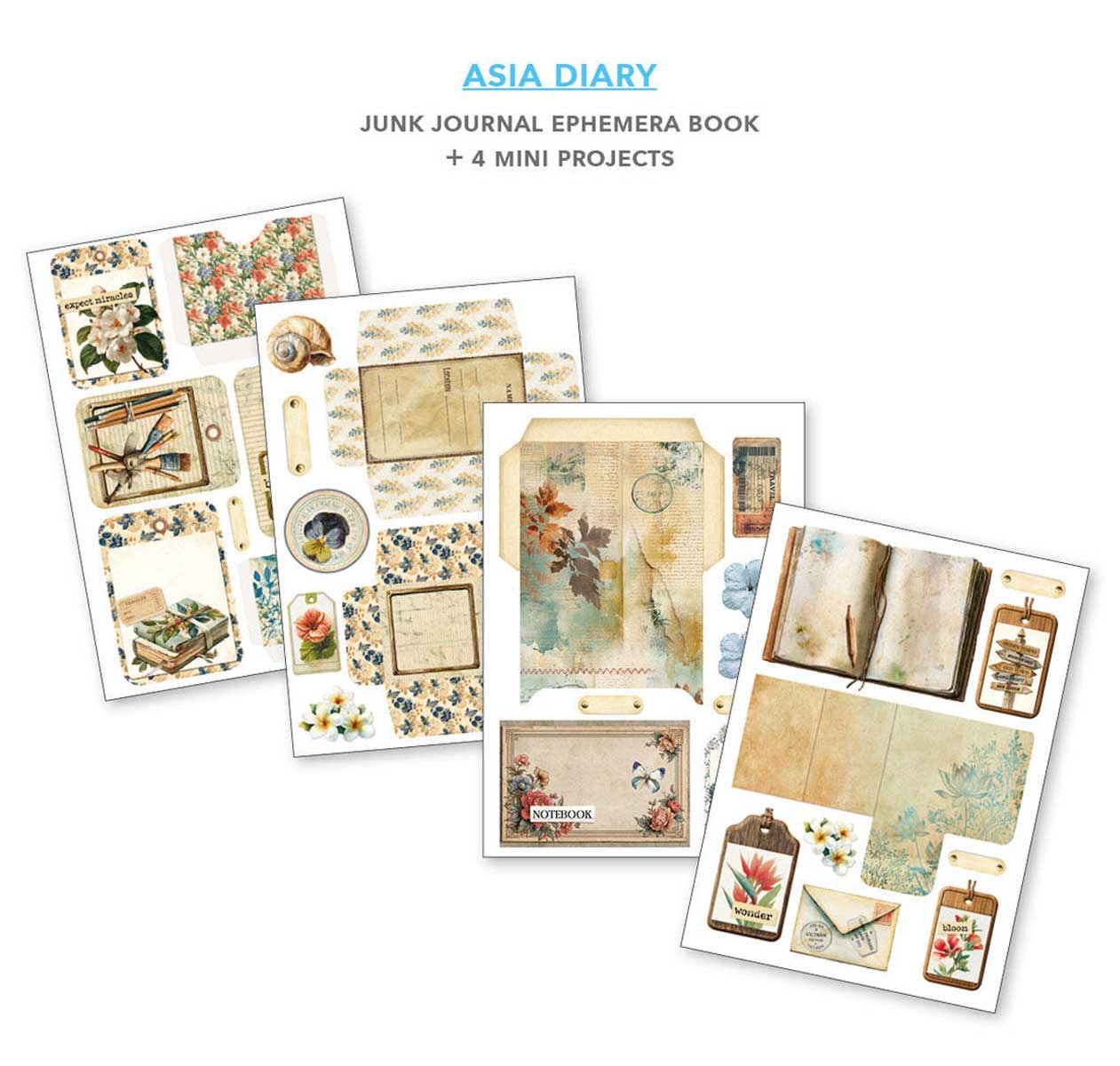 Ciao Bella A4 Junk Journal & Ephemera Book - Asia Diary [CBB028] - Image 6