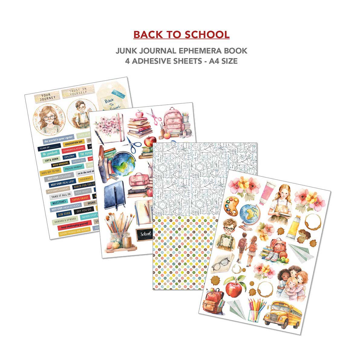 Ciao Bella A4 Junk Journal & Ephemera Book - Back To School [CBB012] - Image 5