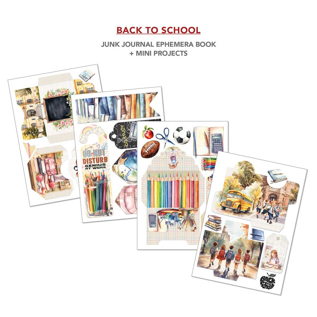 Ciao Bella A4 Junk Journal & Ephemera Book - Back To School [CBB012] - Image 6