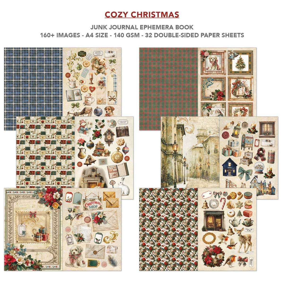 Ciao Bella A4 Junk Journal & Ephemera Book - Cozy Christmas [CBB031] - Image 3