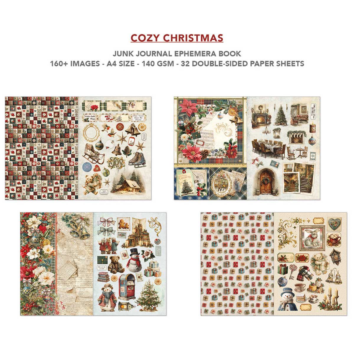 Ciao Bella A4 Junk Journal & Ephemera Book - Cozy Christmas [CBB031] - Image 4