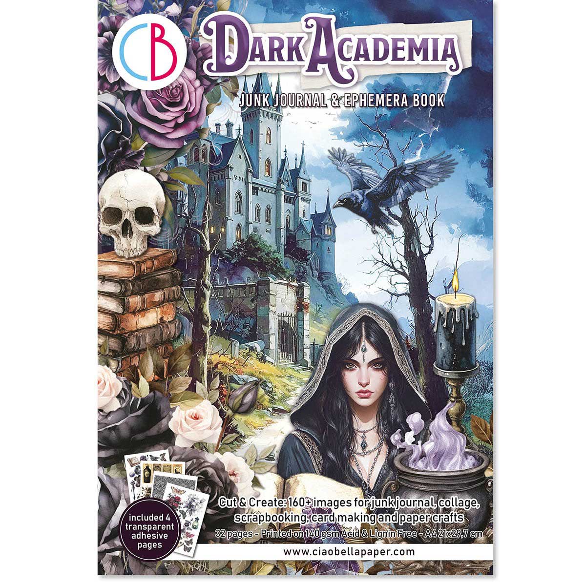 Ciao Bella A4 Junk Journal & Ephemera Book - Dark Academia [CBB014]