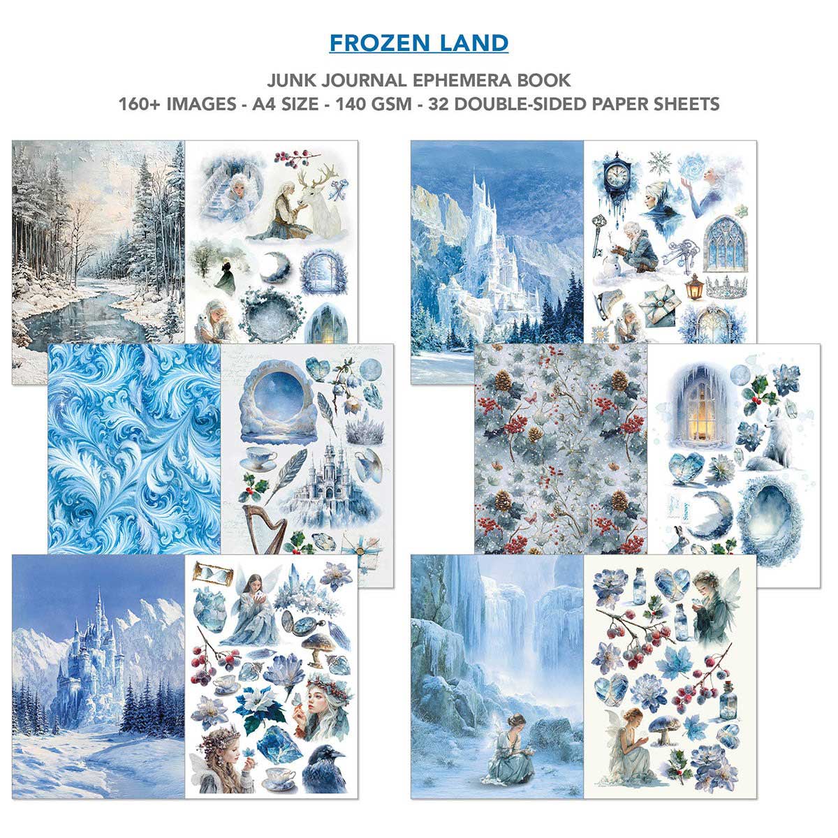 Ciao Bella A4 Junk Journal & Ephemera Book - Frozen Land [CBB016] - Image 3