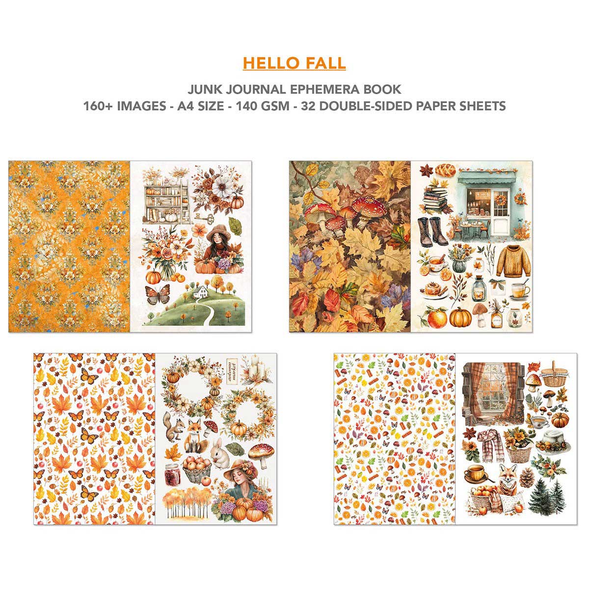 Ciao Bella A4 Junk Journal & Ephemera Book - Hello Fall [CBB013] - Image 4