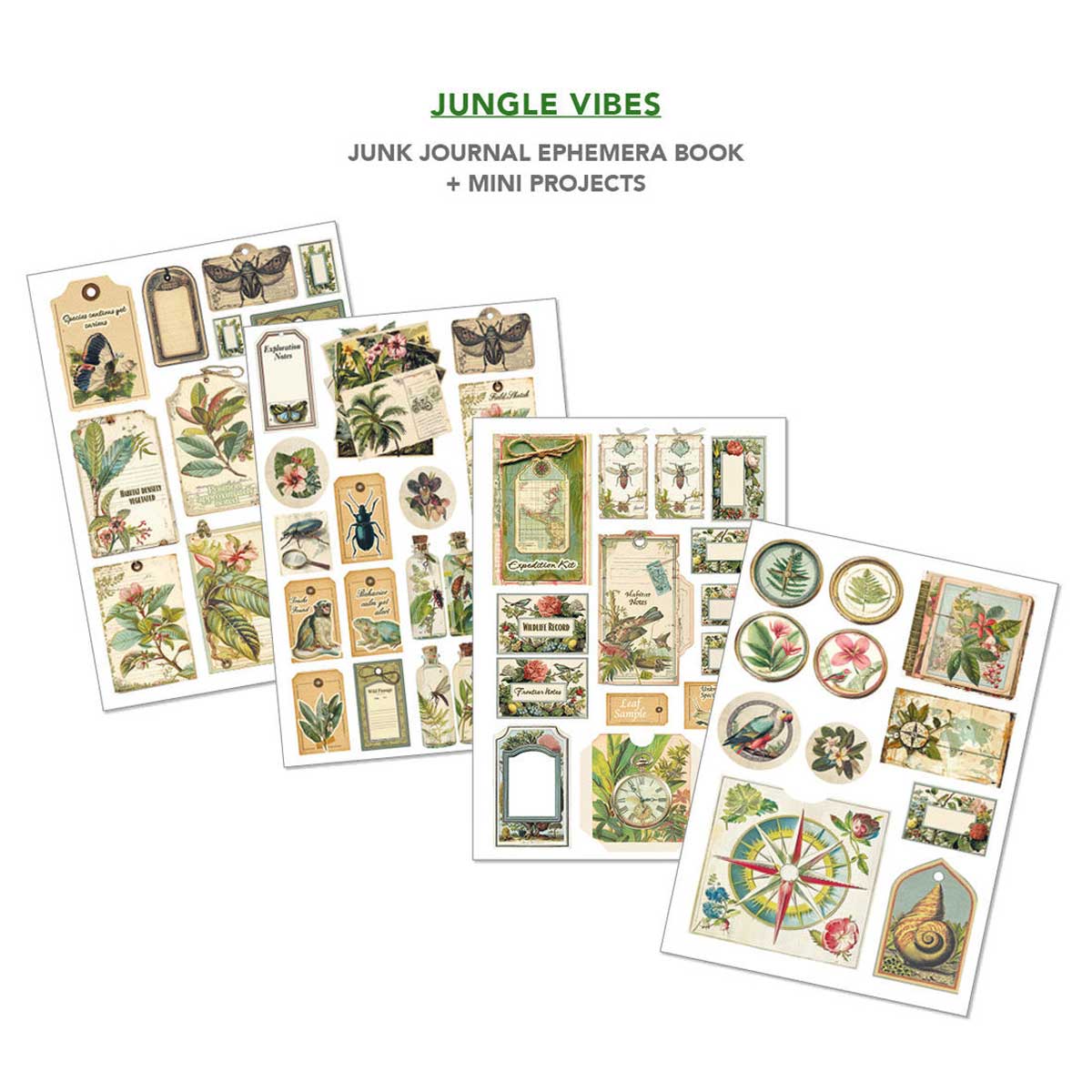 Ciao Bella A4 Junk Journal & Ephemera Book - Jungle Vibes [CBB026] - Image 6