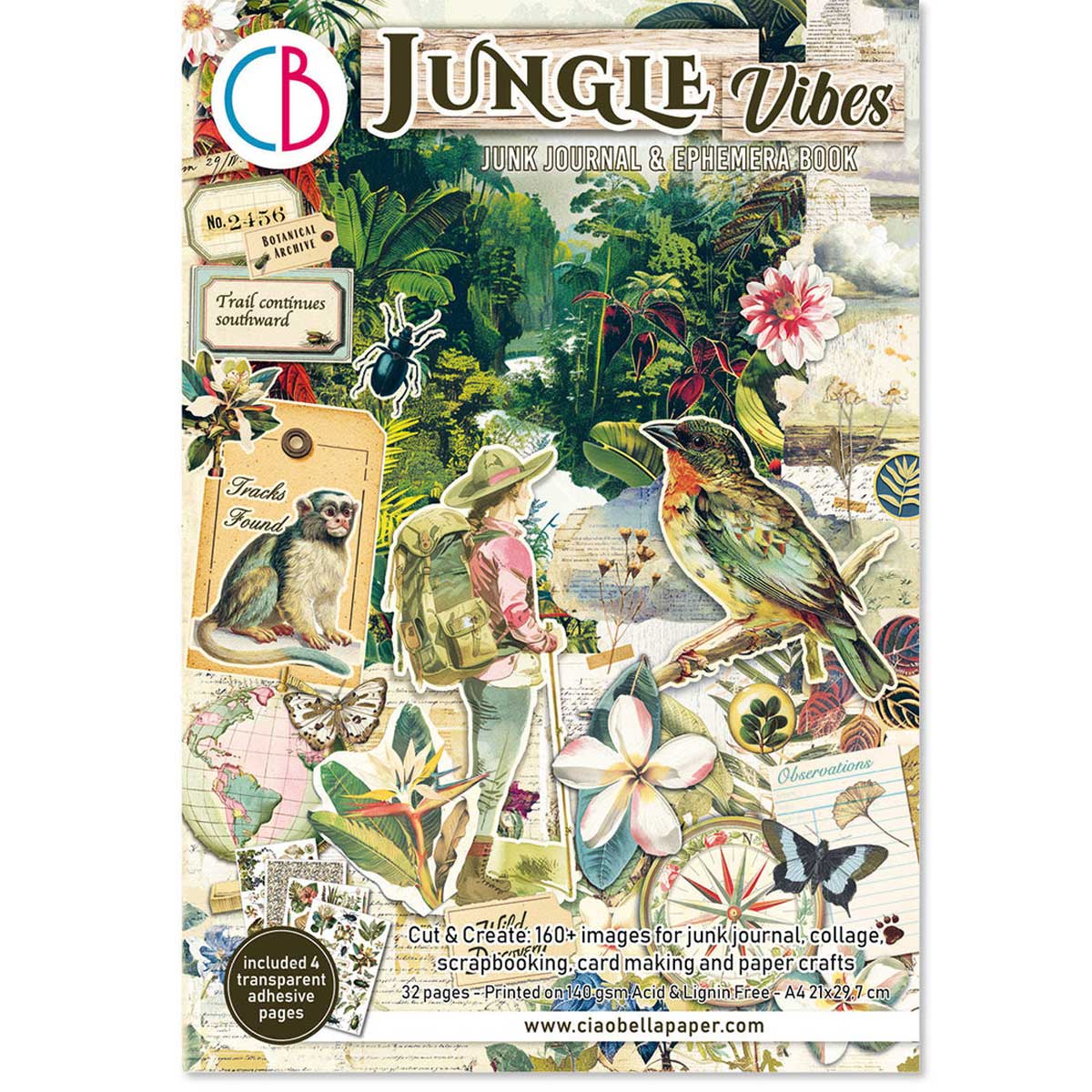 Ciao Bella A4 Junk Journal & Ephemera Book - Jungle Vibes [CBB026]