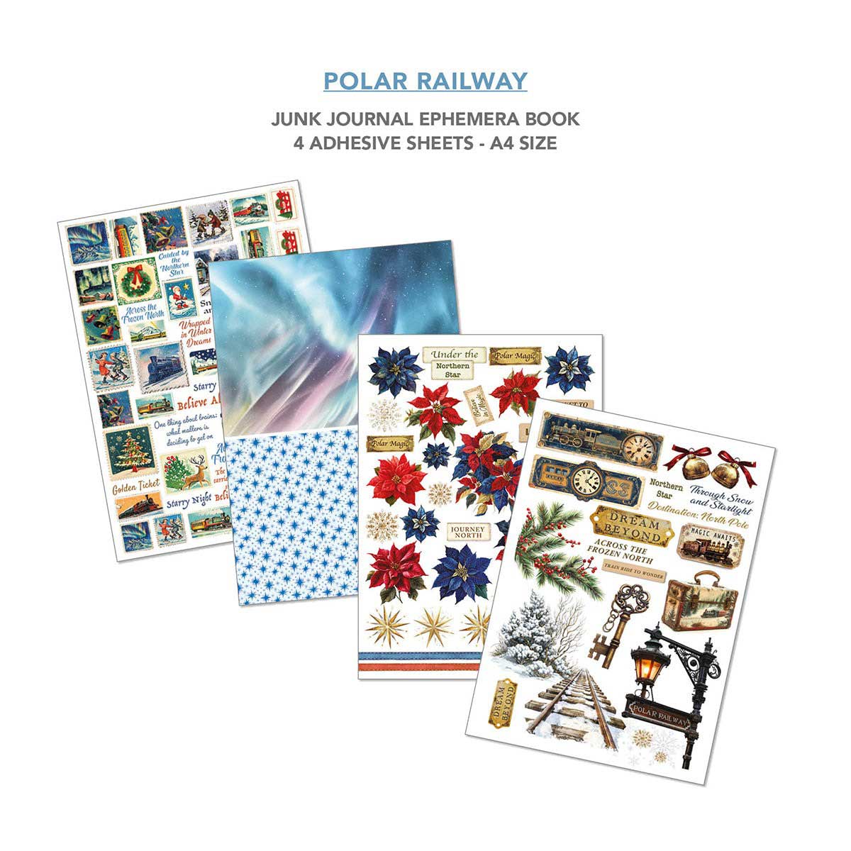 Ciao Bella A4 Junk Journal & Ephemera Book - Polar Railway [CBB018] - Image 5