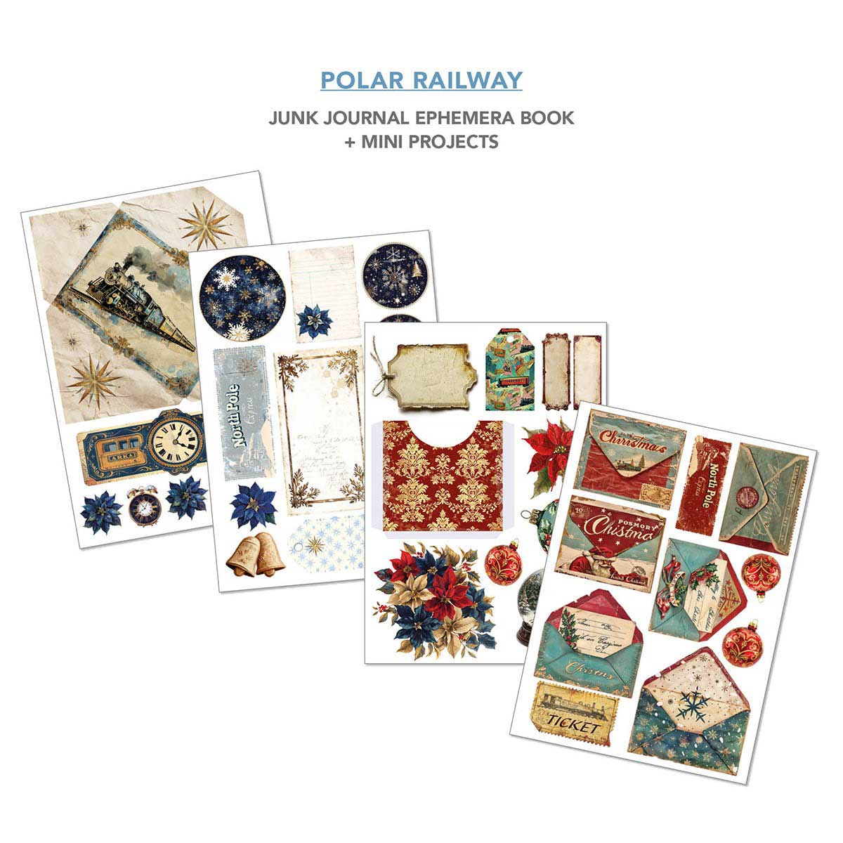 Ciao Bella A4 Junk Journal & Ephemera Book - Polar Railway [CBB018] - Image 6