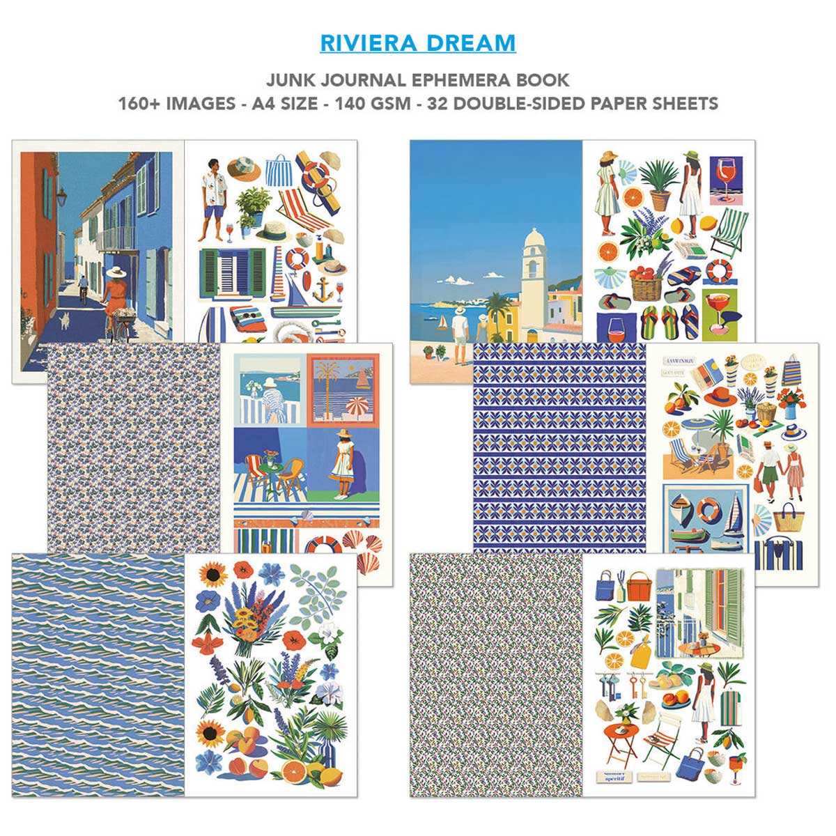 Ciao Bella A4 Junk Journal & Ephemera Book - Riviera Dream [CBB025] - Image 2