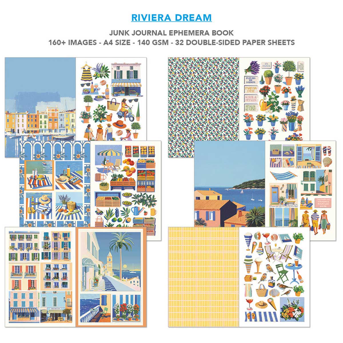 Ciao Bella A4 Junk Journal & Ephemera Book - Riviera Dream [CBB025] - Image 3