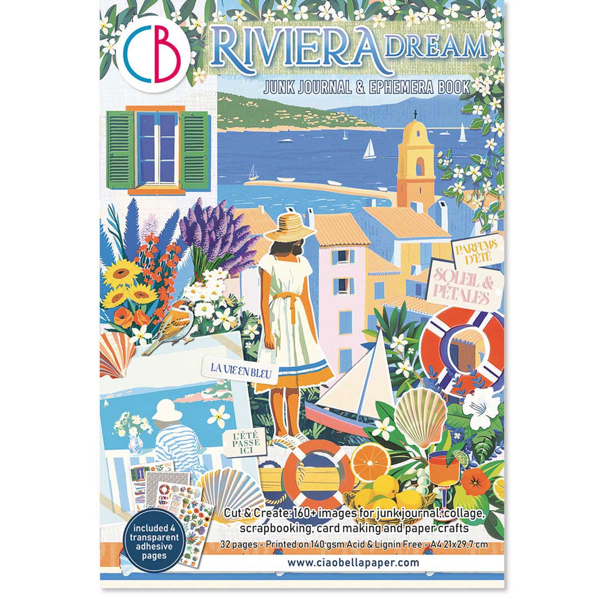 Ciao Bella A4 Junk Journal & Ephemera Book - Riviera Dream [CBB025]