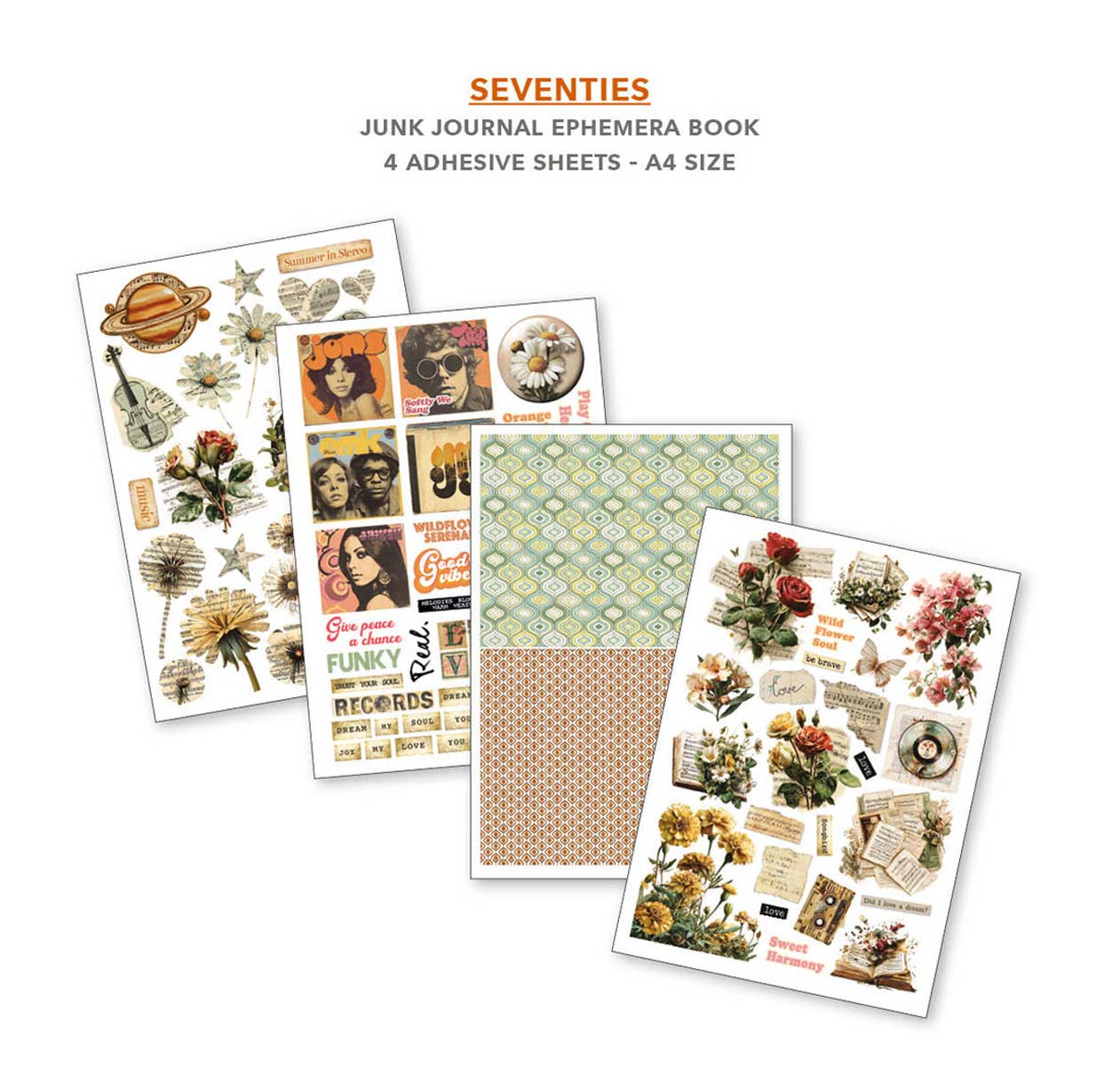 Ciao Bella A4 Junk Journal & Ephemera Book - Seventies [CBB027] - Image 5